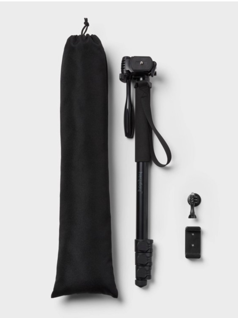 Monopod - heyday™: Black 3-Way Panhead, Quick Release Plate